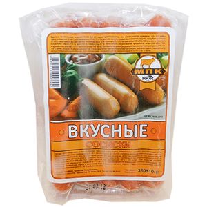 СОСИСКИ ВКУСНЫЕ 380ГР МПК