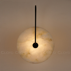 Бра Cloyd AXIOM-B W1 / Ø20 см - алебастр - черный (арт.20333)