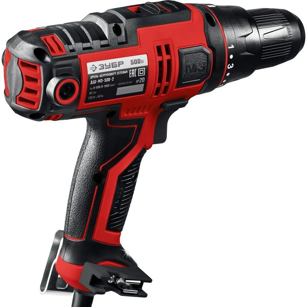 Дрель-шуруповерт сетевая Зубр ДШ-М3-500-2