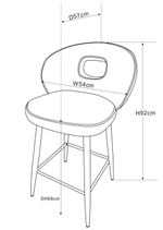 Стул барный Ist Casa Россо, белый крем, золото
