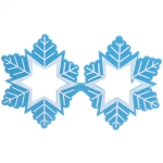 Очки карнавальные «Снегопад», голубой