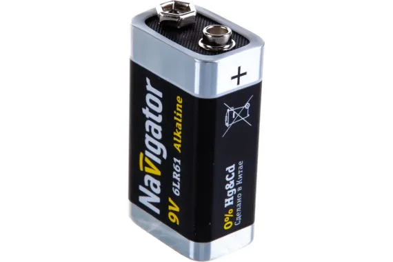 Батарейка Navigator 9V 6LR61 крона щелочь 23468