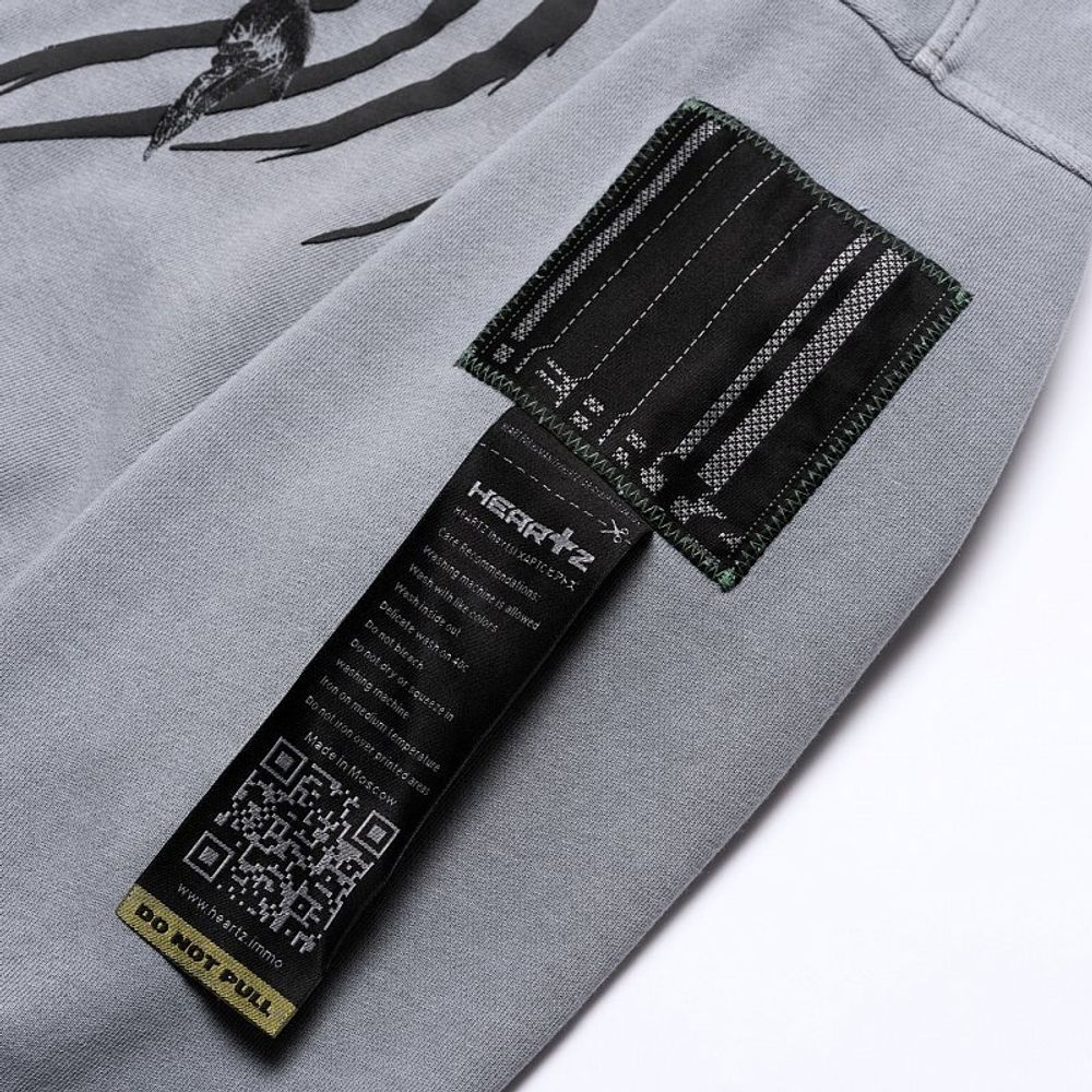 Худи Heartz «Grime» Garment-Dyed Distressed Hoodie