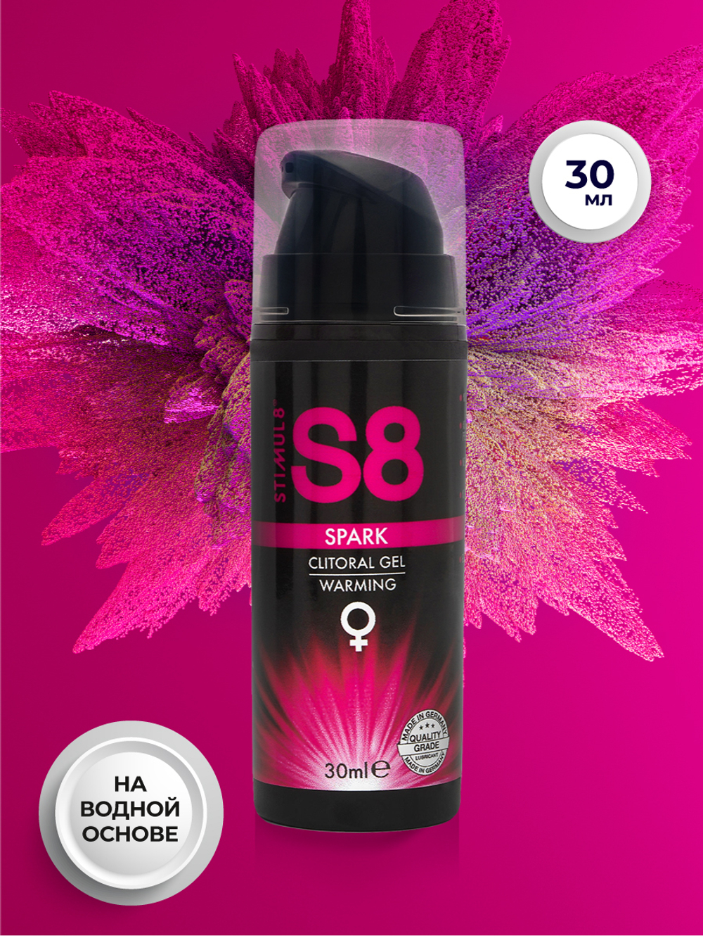 S8 Spark Warming - Возбуждающий гель для клитора с разогревающим эффектом, 30 мл
