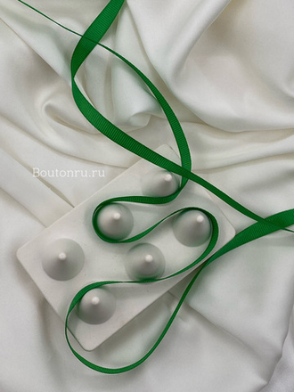 Репсовая лента зеленая 1 см