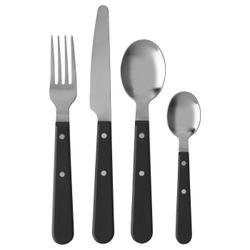 IKEA LIVNÄRA  (ИКЕА ЛИВНÄРА)  -  Набор столовых приборов, 24 предмета, черный