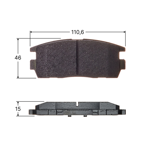 Колодки тормозные дисковые Avantech задние (противоскрипная пластина в компл.) AV097