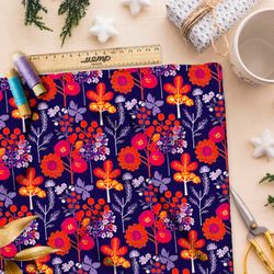 Ткань премиум сатин мистический рай