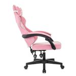 Кресло компьютерное BRABIX "Shooter GM-123", 2 подушки, ткань, розовое/серое, 533213