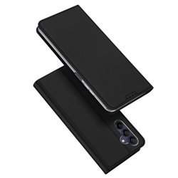 Чехол книжка из PU кожи черного цвета от Dux Ducis для Samsung Galaxy A16 5G и 4G, серия Skin Pro Series Case