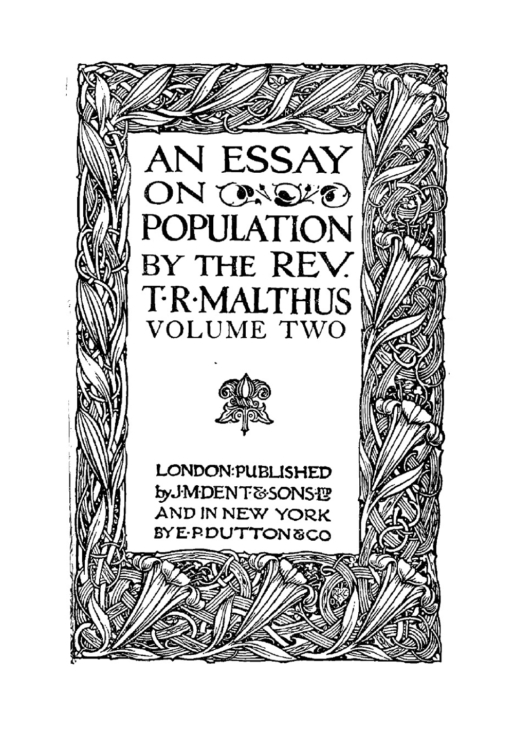 An essay on the population | Malthus Thomas Robert