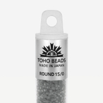 Японский бисер TOHO Round 15/0 (№9F), прозрачный матовый
