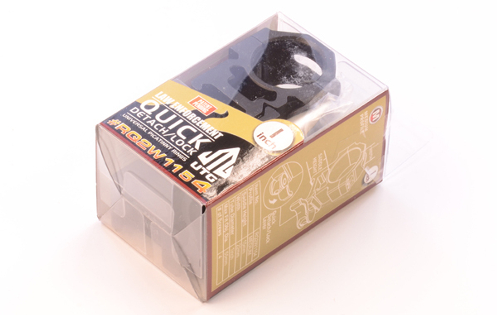 Кольца UTG Max Strength 25,4мм на Weaver, быстросъемные, средние