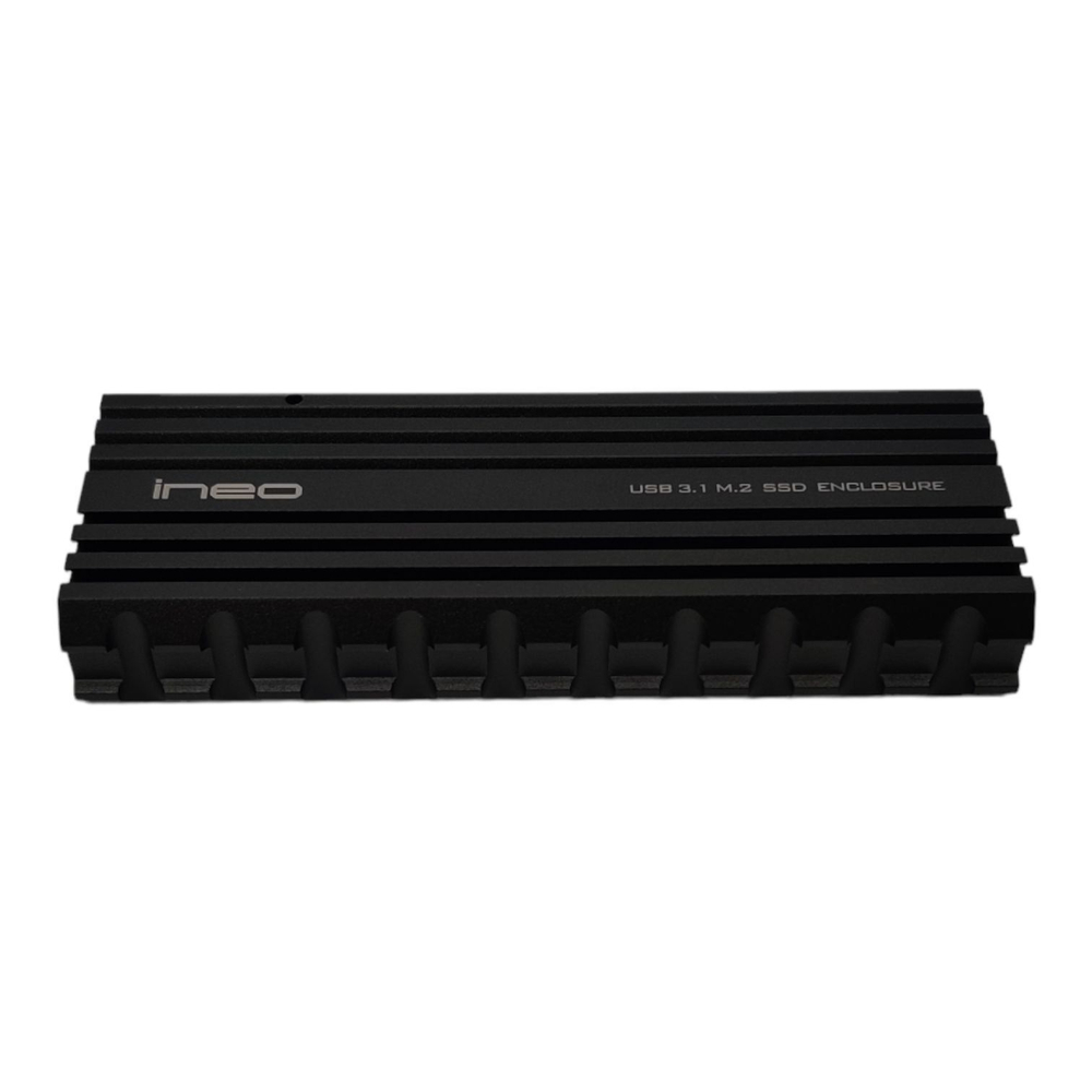 Корпус для твердотельного накопителя ineo M.2 NVMe (PCIe) USB 3.2 Gen 2 Type-C прочный в военном исполнении (планка Пикатинни) встроенный переключатель защиты от записи C2597-NVME
