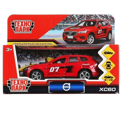 Модель ин. мет. "Volvo XC60 R-Design спорт" 12см, красный в коробка XC60-12SRT-RD (Технопарк)