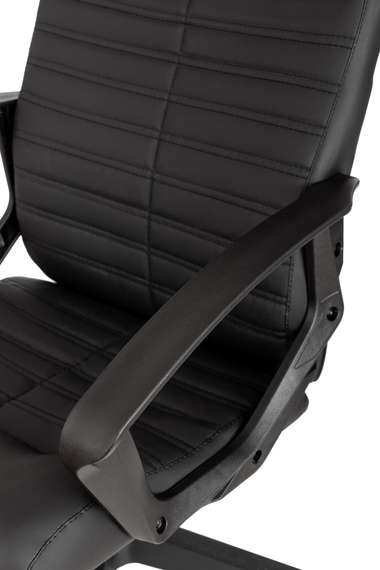 Кресло руководителя Бюрократ CH-480LT черный эко.кожа крестов. пластик