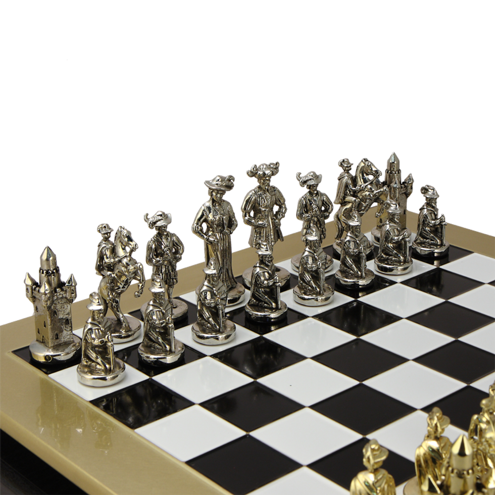 Manopoulos Шахматы бронзовые Рыцари Средневековья