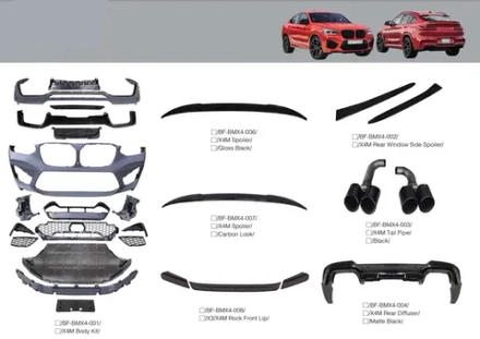 Обвес для BMW X4 G02: комплект X4M: спойлер, губа, диффузор 2018+ БМВ