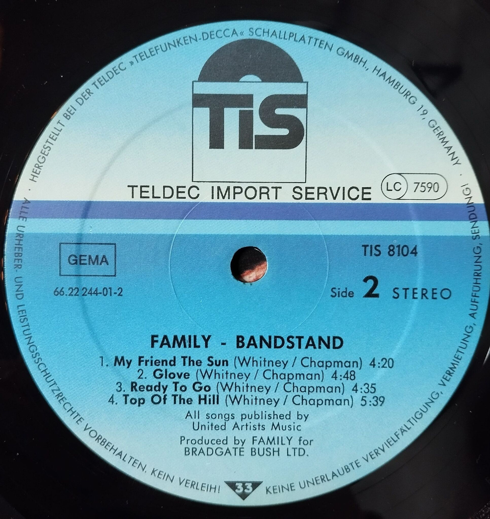 Винтажная виниловая пластинка LP Family Bandstand (Germany 1975)
