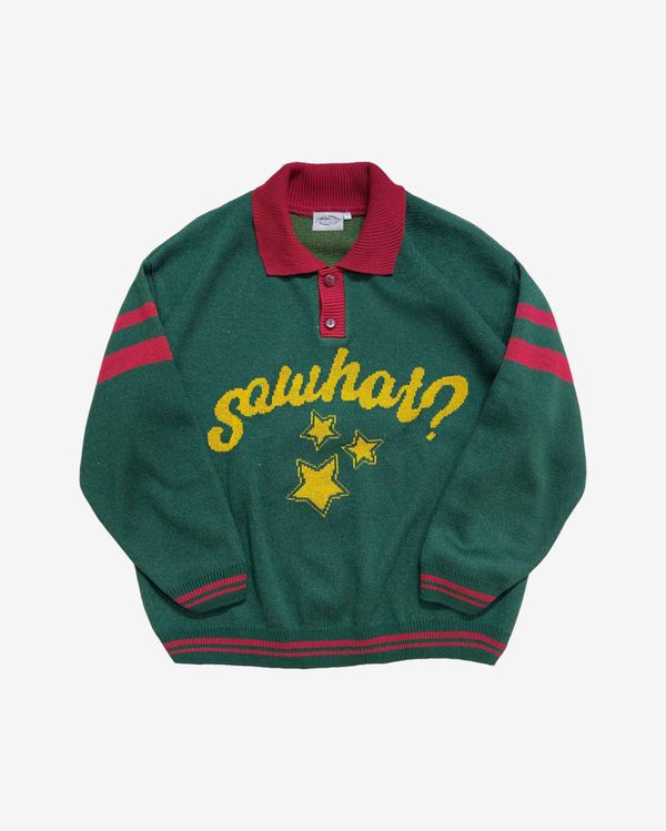 Свитер Поло Зеленый - фото 1