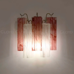 Бра Cloyd ANNO W1 / выс. 29 см - латунь - бел.-розов. стекло (арт.20085)