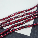 Гранат альмандин, огранка, 4мм, цена за нить 10 см