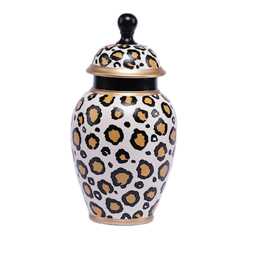 Ваза с крышкой Леопард, 34 см