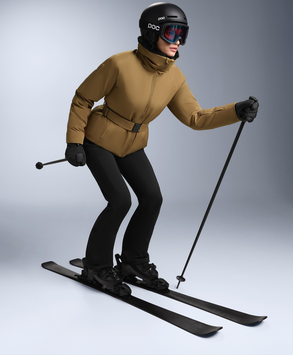 Oysho Водонепроницаемая утепленная куртка Primaloft® SKI, горчичный