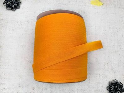 Косая бейка х/б, ш. 1,5 см, оранжевый