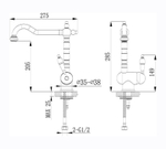 Смеситель Timo Morea 2406F chrome для раковины