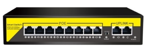 POE-822-1 коммутатор PoE 8+2 портов, металлический корпус