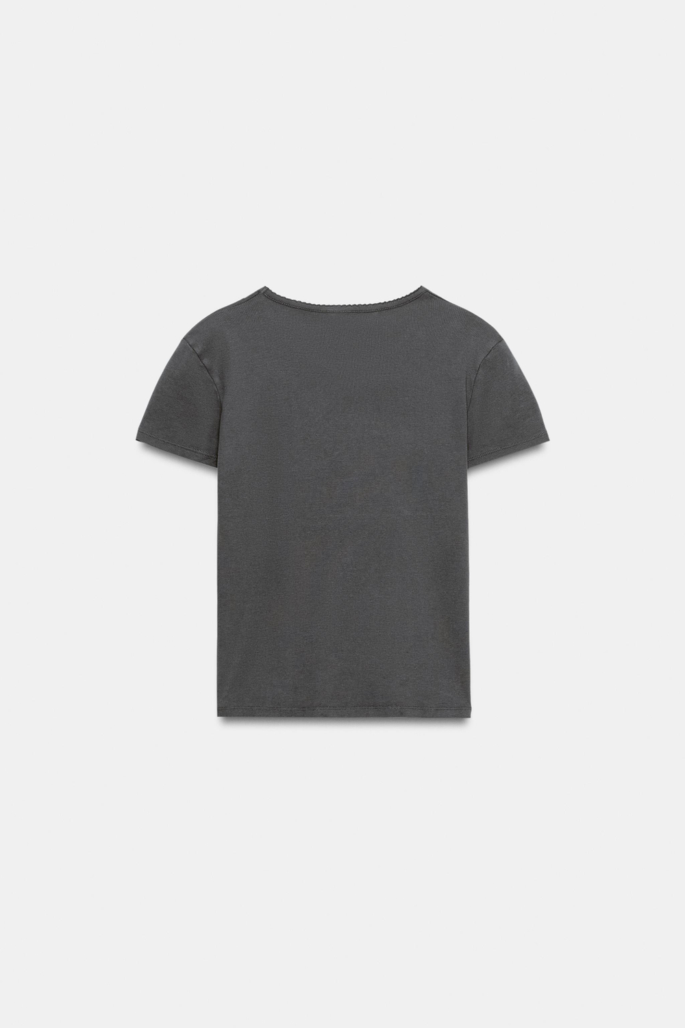 ZARA ФУТБОЛКА С КОРОТКИМИ РУКАВАМИ, СЕРО-СИНИЙ