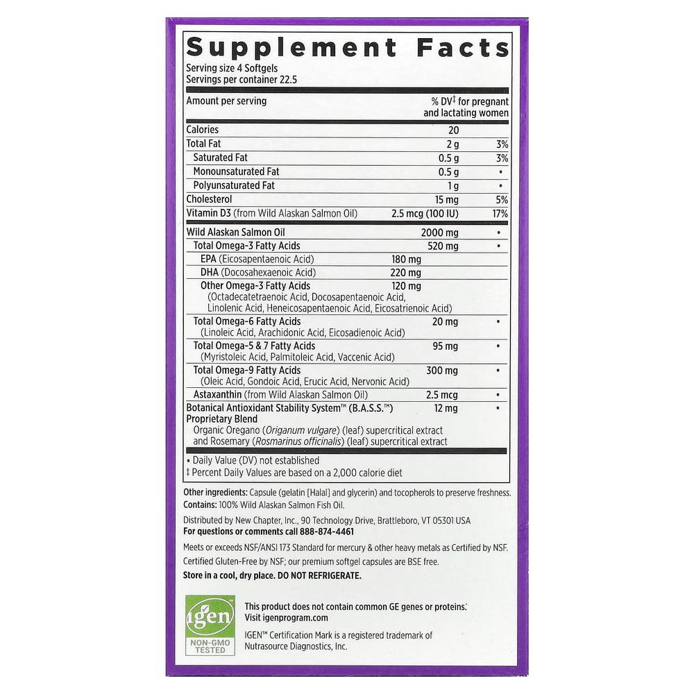 New Chapter, Wholemega, рыбий жир для здоровья мам, 90 мягких таблеток