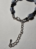 Браслет из натурального камня, авторская работа из Агата двух цветов "Агатовый средний"