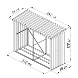 Склад для дров GreenStorage коричневый