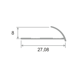 Алюминиевый профиль ПО-8 2700 мм