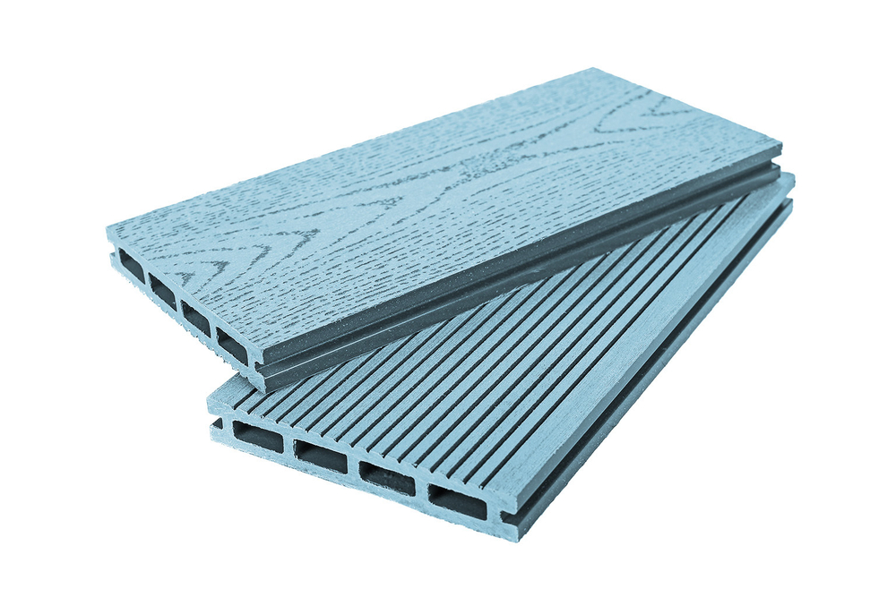 Террасная доска пустотелая 140 х 22 мм Синяя 3D NEW