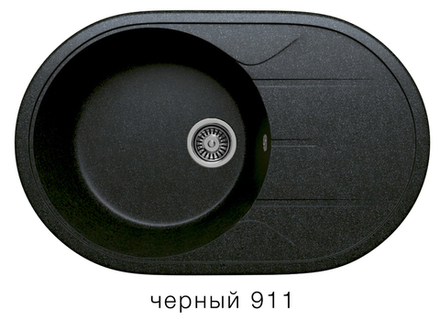 Кухонная мойка Tolero R-116 775x510мм Черный №911