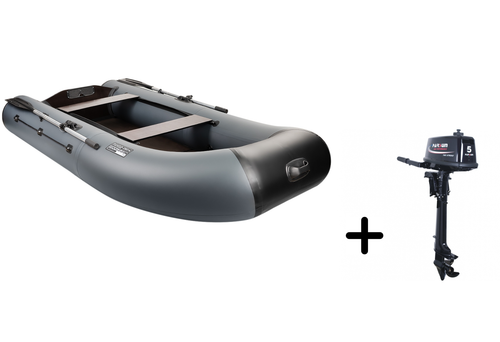 Поход 290TK серый + PARSUN T 5.0 BMS (комплект лодка + мотор)