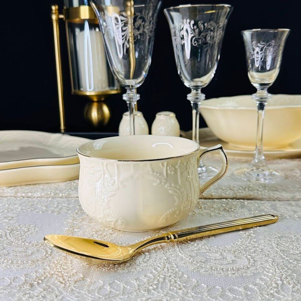 Lenardi 205-403 Бульонница 450 мл ДОМИНИКА КРЕМ в под.уп.(х24)Фарфор