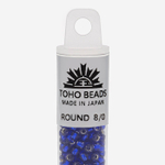 Японский бисер TOHO Round 8/0 (№28), с внутренним серебрением, прозрачный