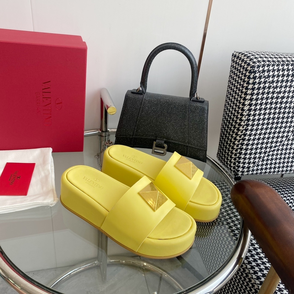 Valentino Roman Stud Slide Sandal