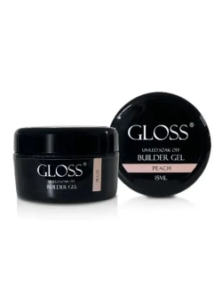 GLOSS Однофазний гель Builder Gel GLOSS Peach, 15 мл