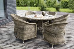 "Равенна" плетеное кресло из искусственного ротанга, цвет соломенный