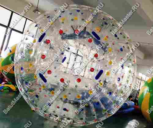 Гидро/аква зорб ТПУ с цветными держателями, 2 сидения, 3 м.