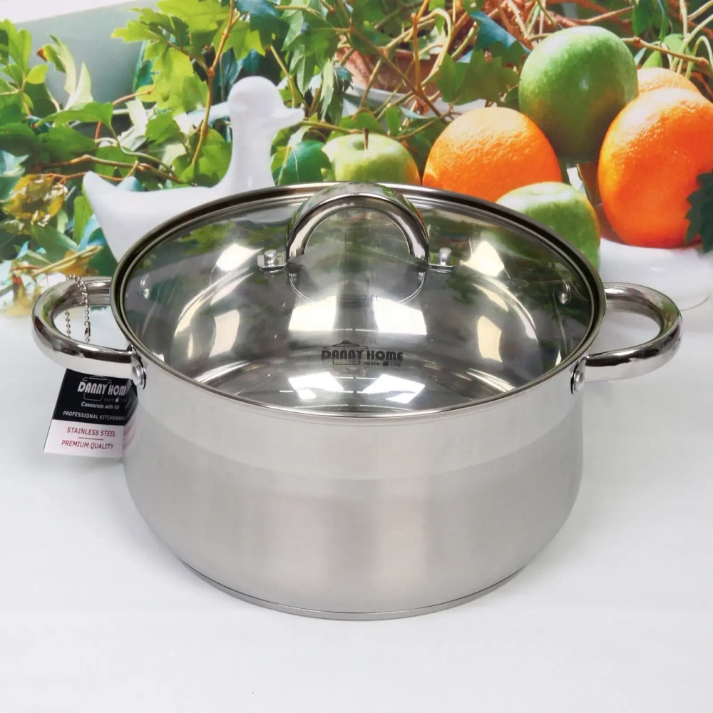 Кастрюля из нержавеющей стали BARBARA 5,8л, индукция, DH08-24