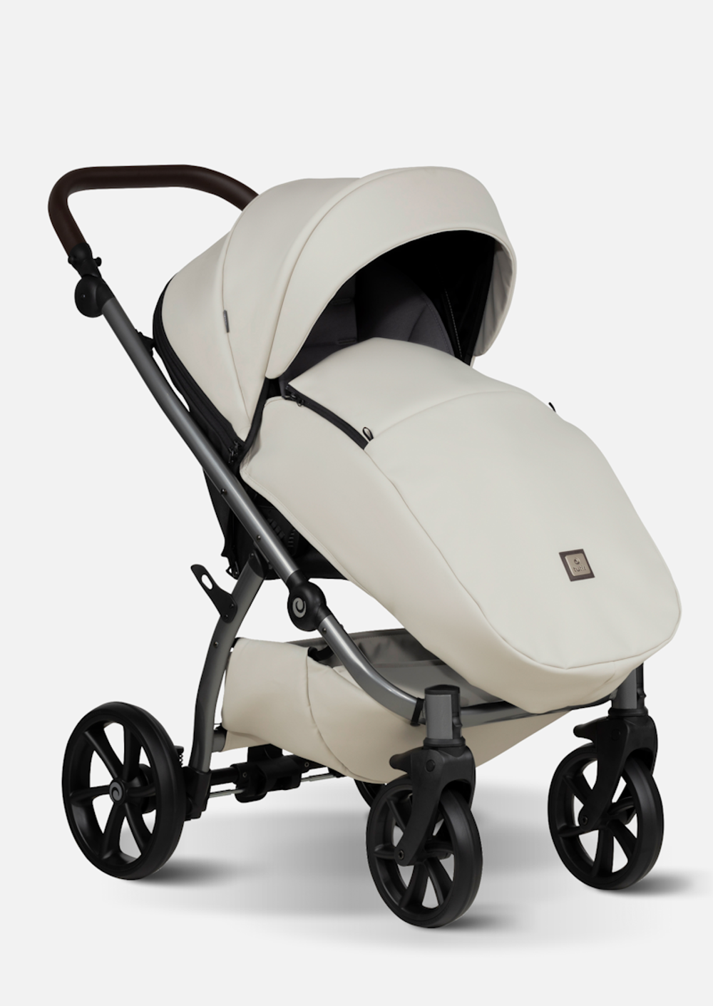 Tutis Коляска 2 в 1 UNO 5+ Leather Black Sesame