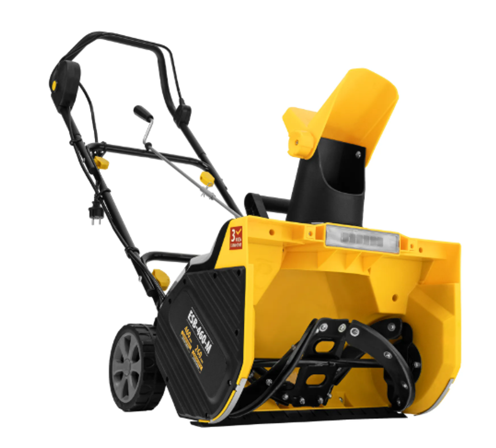 Электрическая снегоуборочная машина ESB-460-M, 1.8 кВт, металлический шнек, LED фара Denzel