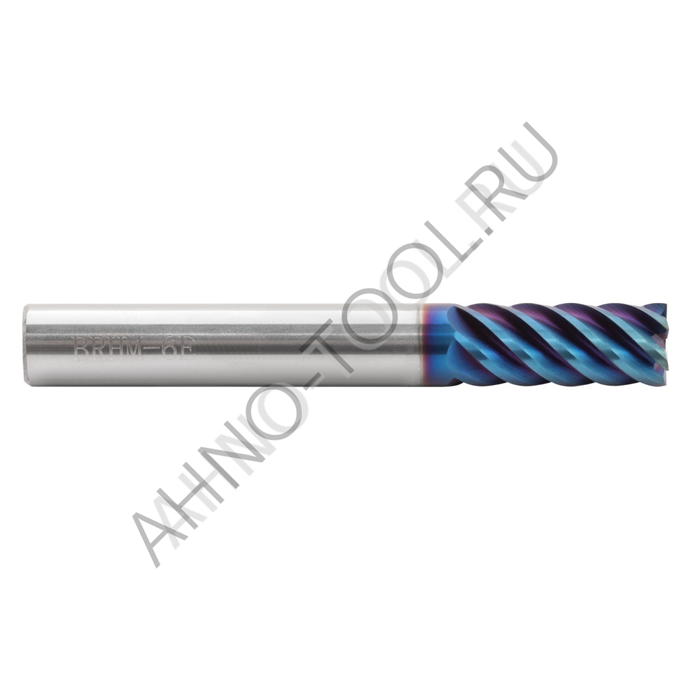 Фреза твердосплавная   8мм (L=60, l=20, хв=8) Z6 45° по закаленной стали BRHM-6E-D8.0 HRC65 AHNO