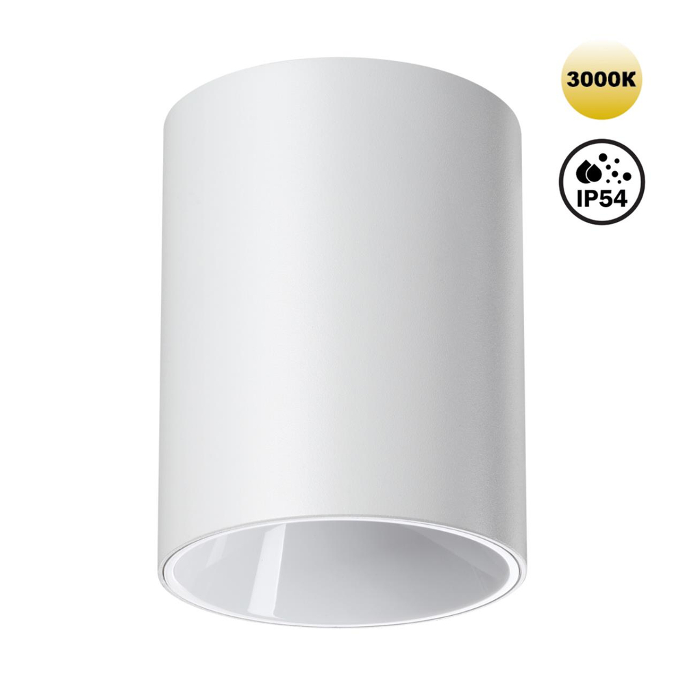 359420 OVER NT24 376 белый Светильник накладной влагозащищённый IP54 LED 15W 170-265V 3000К 1350Лм RECTE